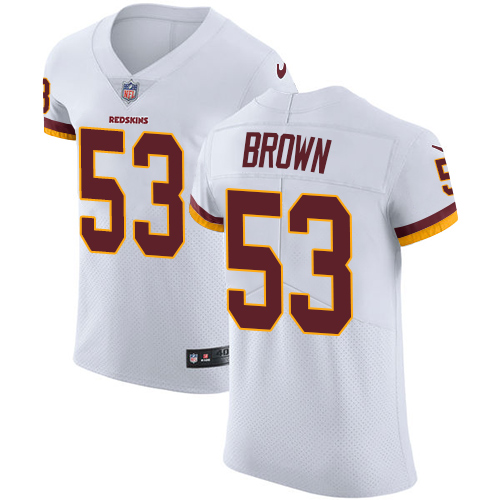 Nike Redskins #53 Zach Brown White Men's Stitched NFL Vapor Untouchable Elite Jersey